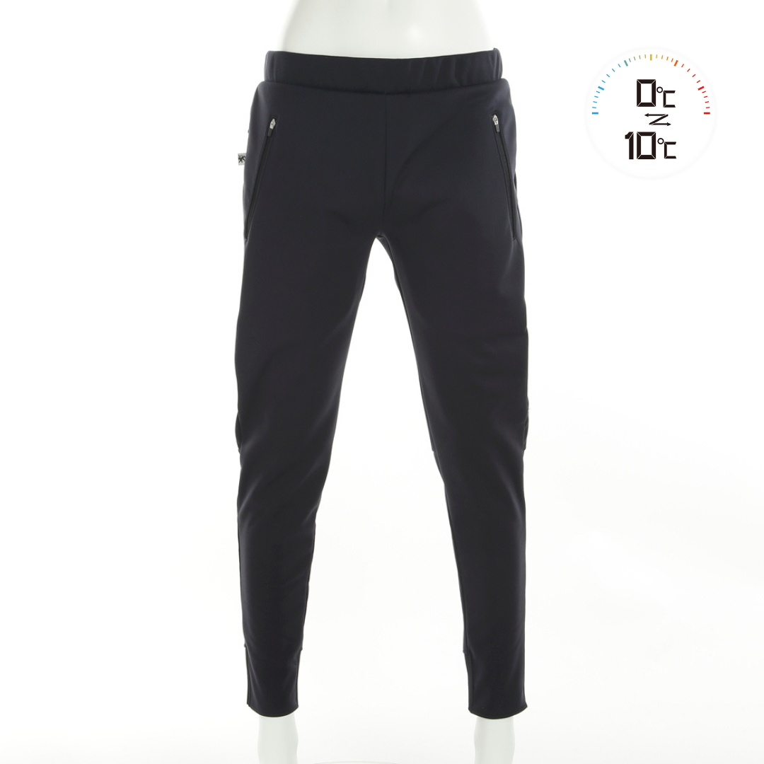 Ladies 防風ストレッチパンツ ブラック プラチナパッド – カペル Ladies 防風ストレッチパンツ ブラック プラチナパッド – カペル