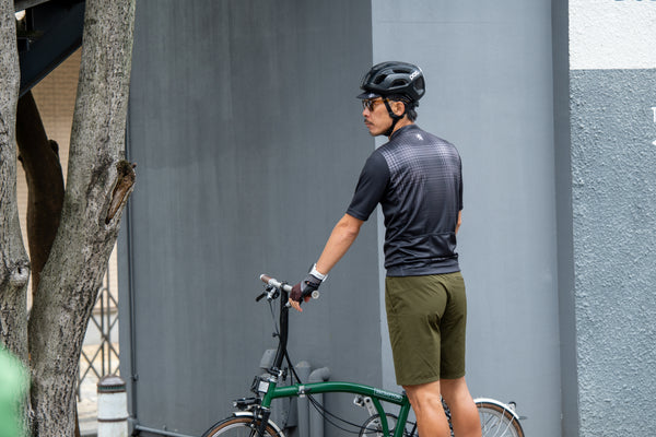 Printed short-sleeved tartan jersey