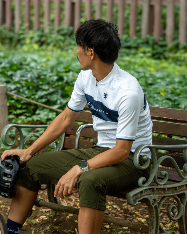 Printed short-sleeved jersey in lion check