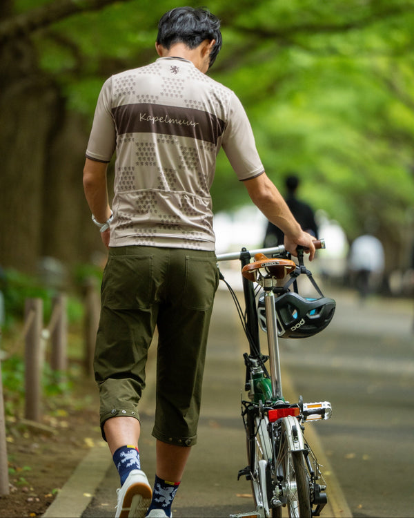 Printed short-sleeved jersey in lion check