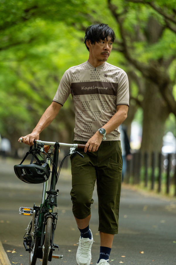 Printed short-sleeved jersey in lion check