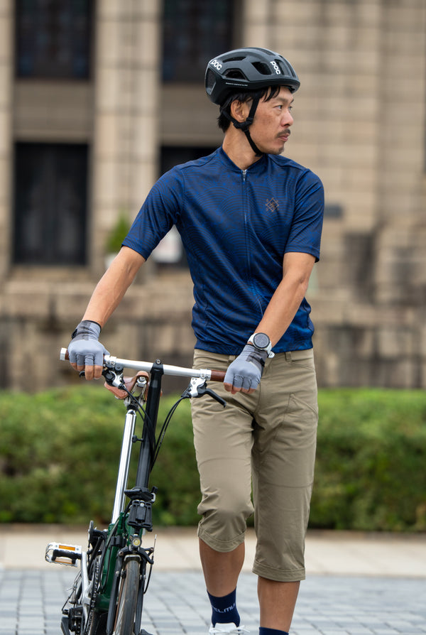 裾ベルト付クロップドパンツ2 膝上ポケット