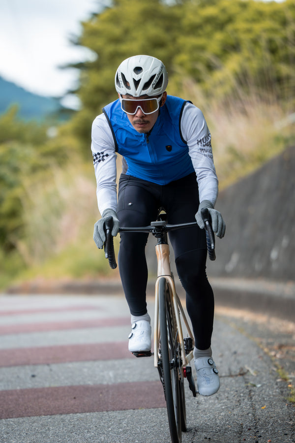 Stretch wind vest in ripstop with back pocket