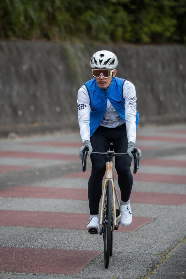 Stretch wind vest in ripstop with back pocket