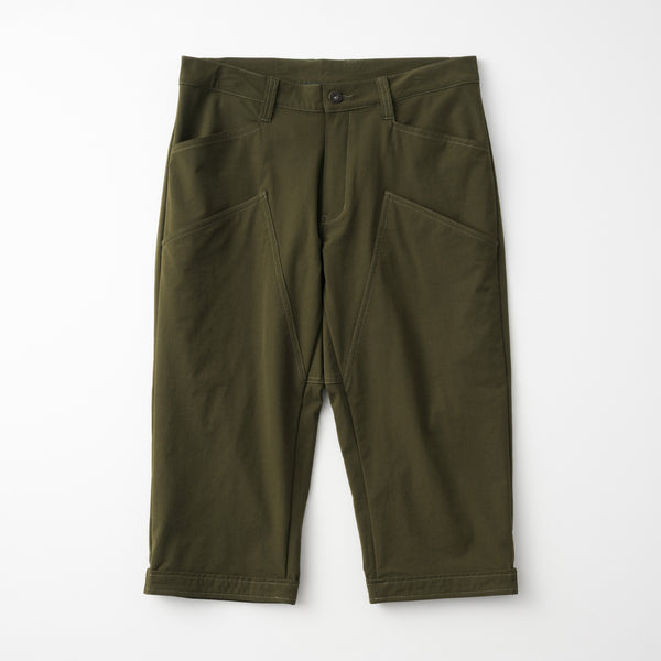 裾ベルト付クロップドパンツ2 膝上ポケット