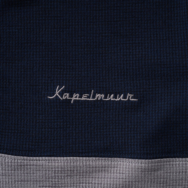 Short-sleeved linen-style combination jersey