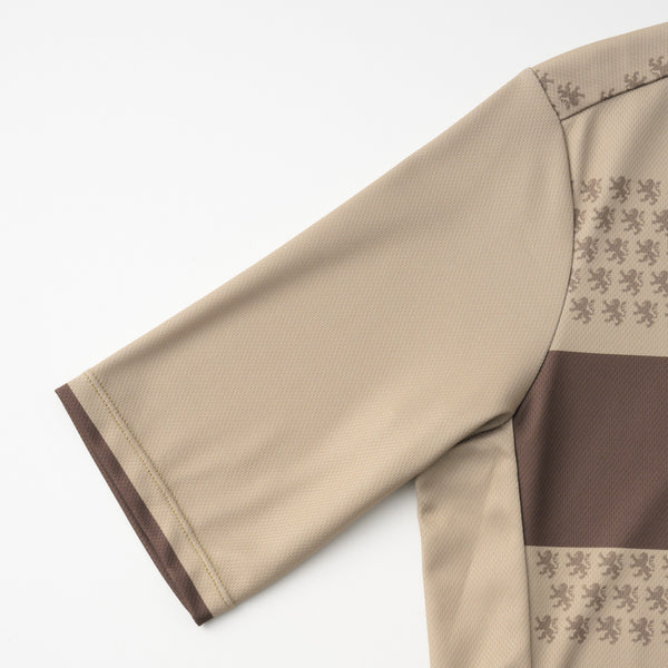 Printed short-sleeved jersey in lion check