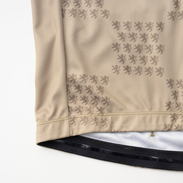 Printed short-sleeved jersey in lion check