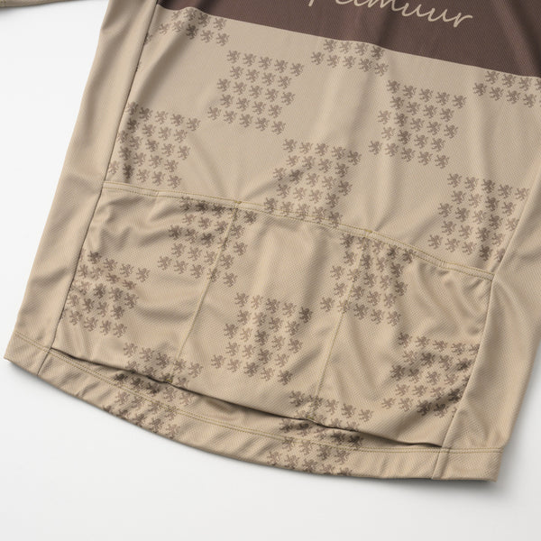 Printed short-sleeved jersey in lion check