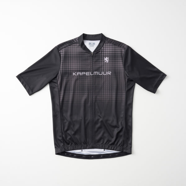 Printed short-sleeved tartan jersey