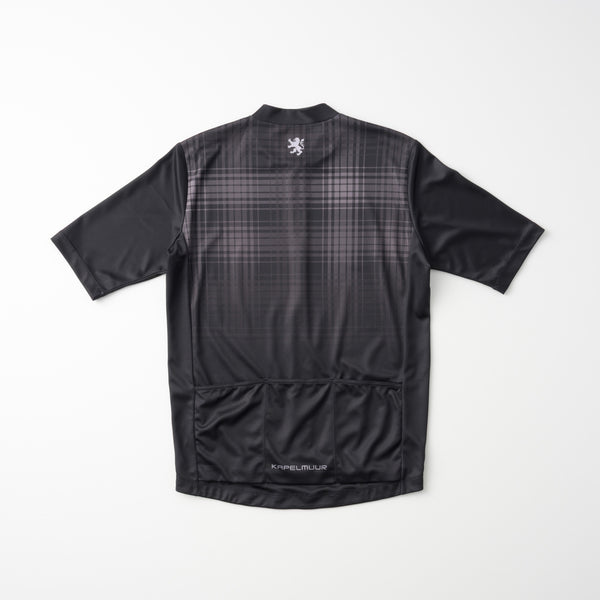 Printed short-sleeved tartan jersey