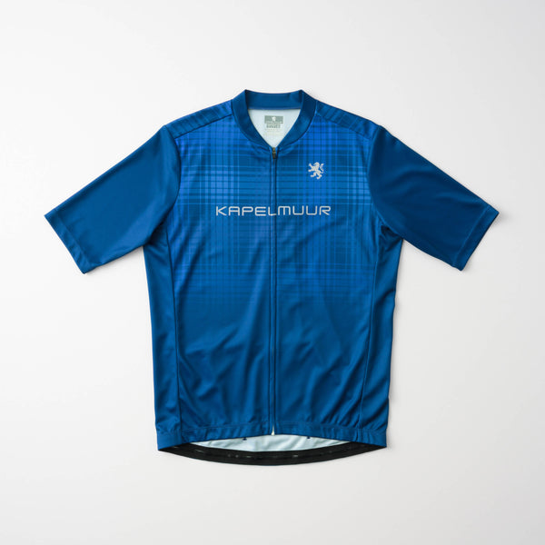 Printed short-sleeved tartan jersey