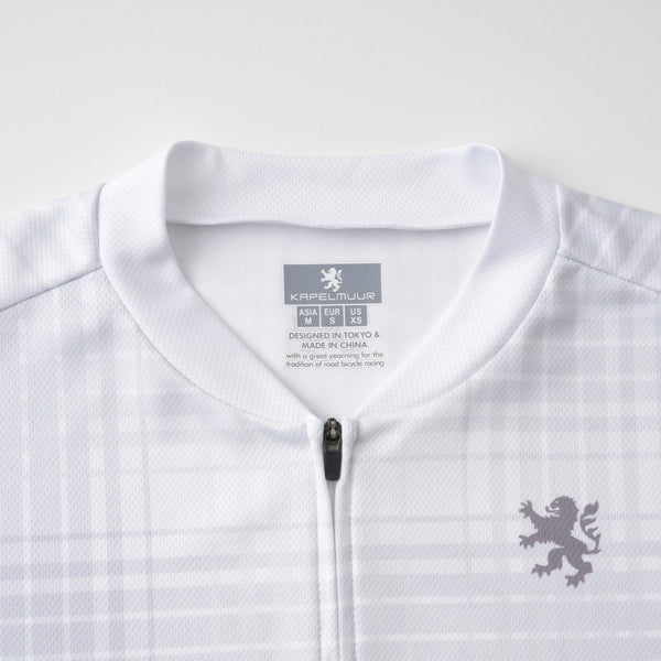 Printed short-sleeved tartan jersey