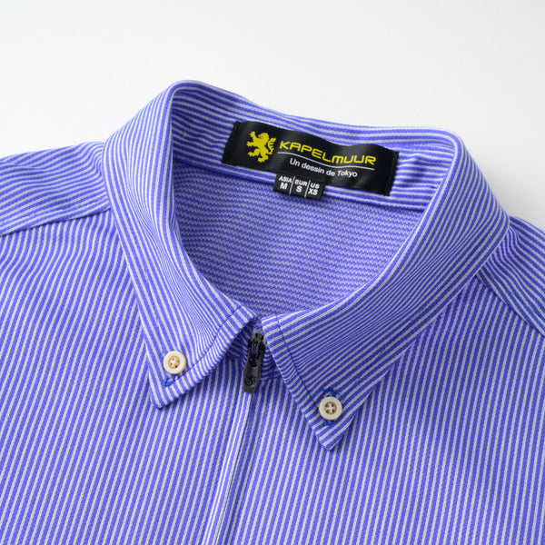 Short sleeve shirt jersey striped navy x black
