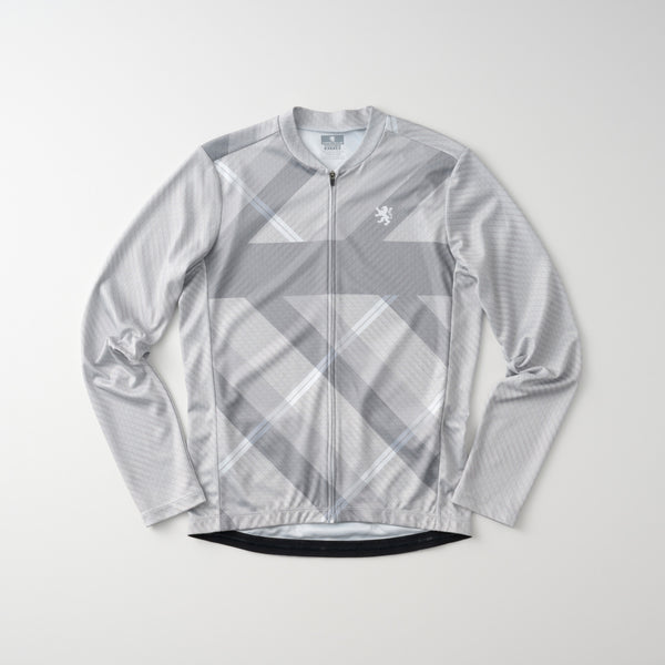  Printed long-sleeved jersey Grass check