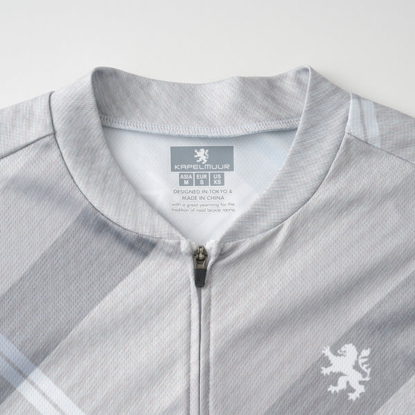  Printed long-sleeved jersey Grass check