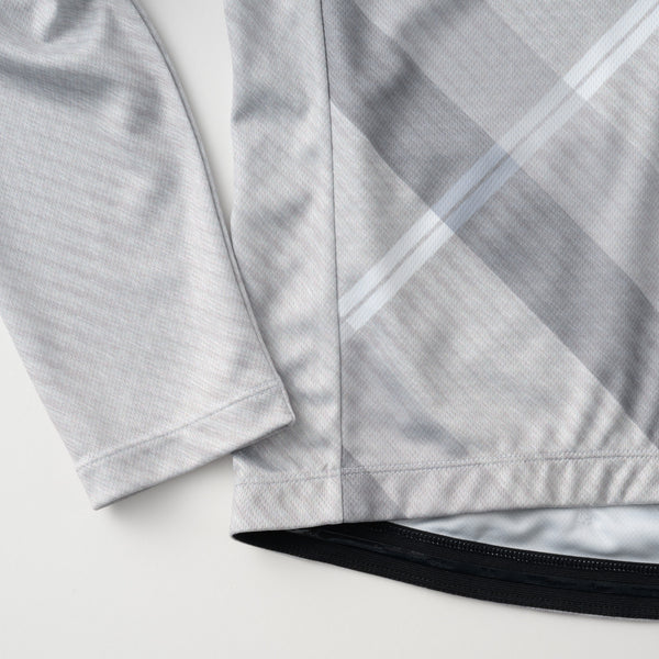  Printed long-sleeved jersey Grass check