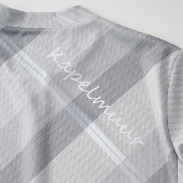  Printed long-sleeved jersey Grass check