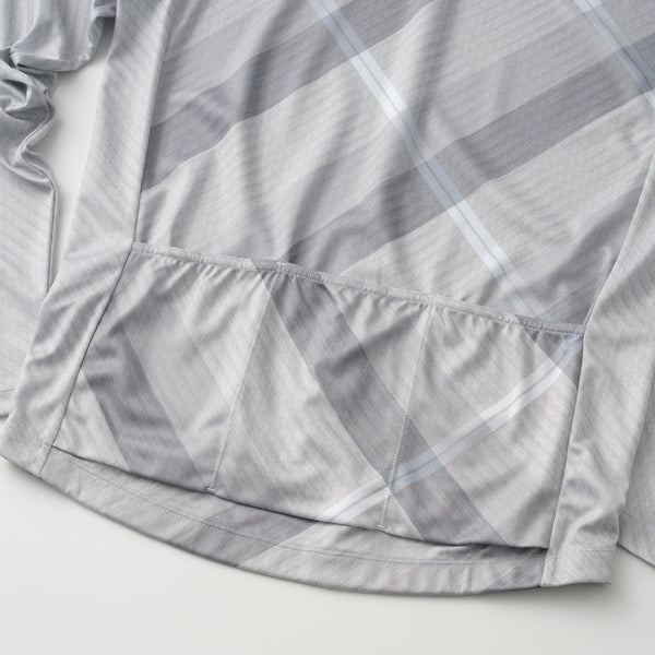  Printed long-sleeved jersey Grass check