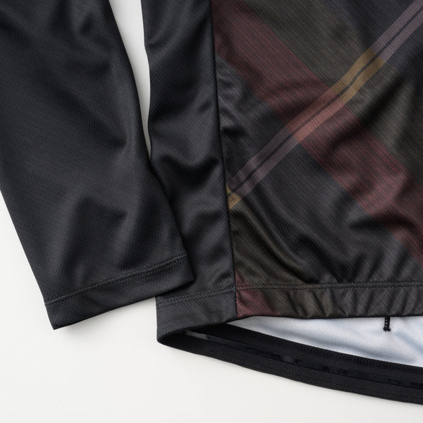  Printed long-sleeved jersey Grass check