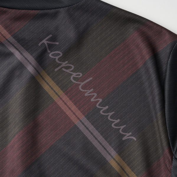  Printed long-sleeved jersey Grass check