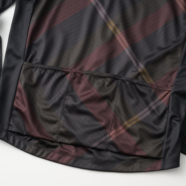  Printed long-sleeved jersey Grass check