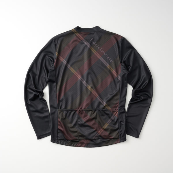  Printed long-sleeved jersey Grass check