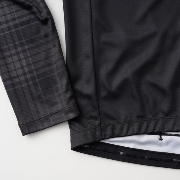 Printed Long Sleeve Jersey Tartan Check