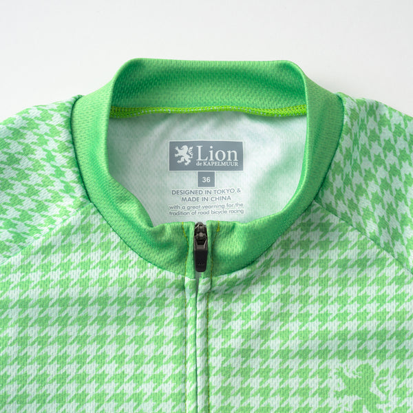 Women's Printed Short Sleeve Jersey Micro Houndstooth