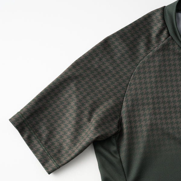 Women's Printed Short Sleeve Jersey Micro Houndstooth