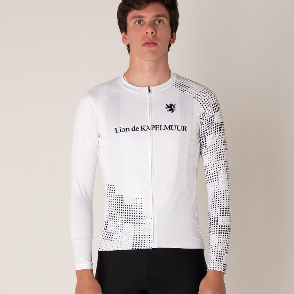 Random dot print long sleeve jersey