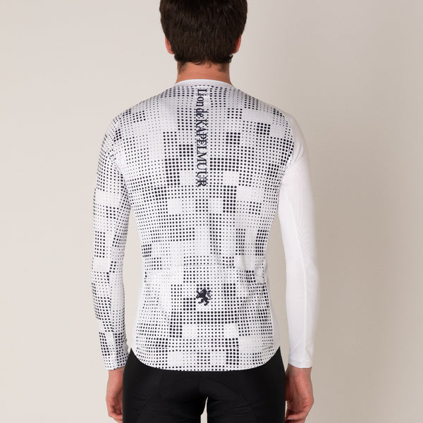 Random dot print long sleeve jersey
