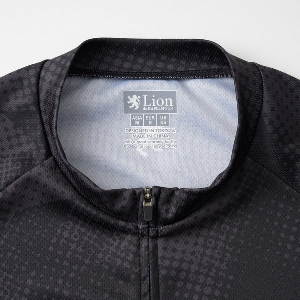 Printed long-sleeved jersey with houndstooth dots