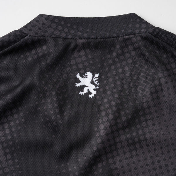 Printed long-sleeved jersey with houndstooth dots