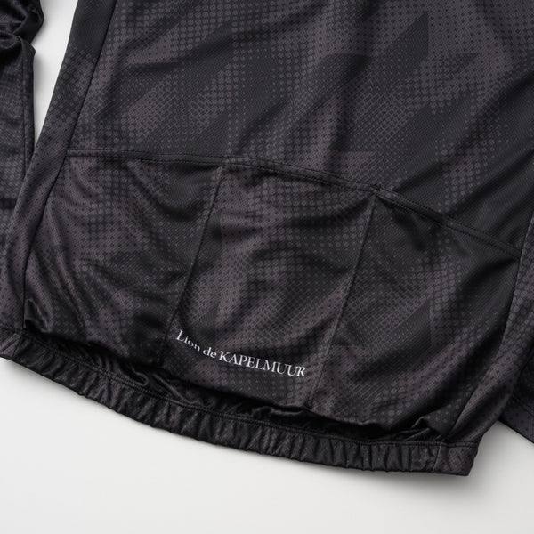 Printed long-sleeved jersey with houndstooth dots