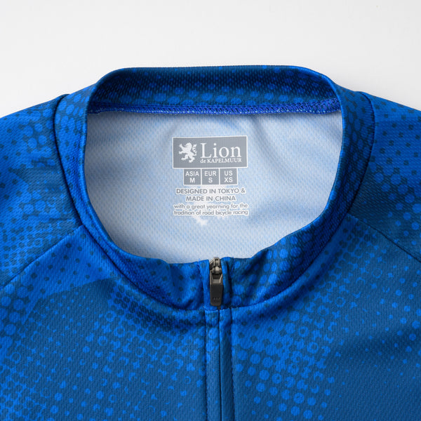 Printed long-sleeved jersey with houndstooth dots