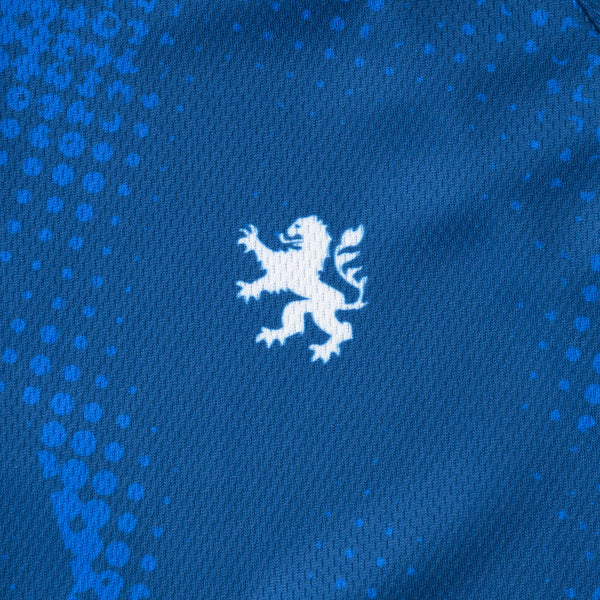 Printed long-sleeved jersey with houndstooth dots