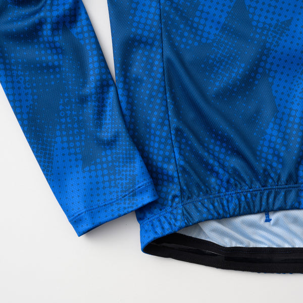 Printed long-sleeved jersey with houndstooth dots