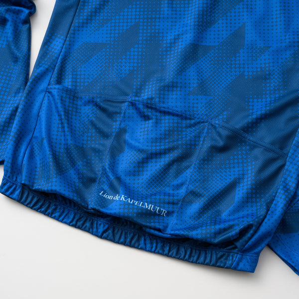 Printed long-sleeved jersey with houndstooth dots