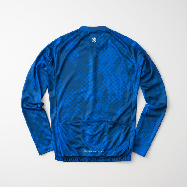 Printed long-sleeved jersey with houndstooth dots