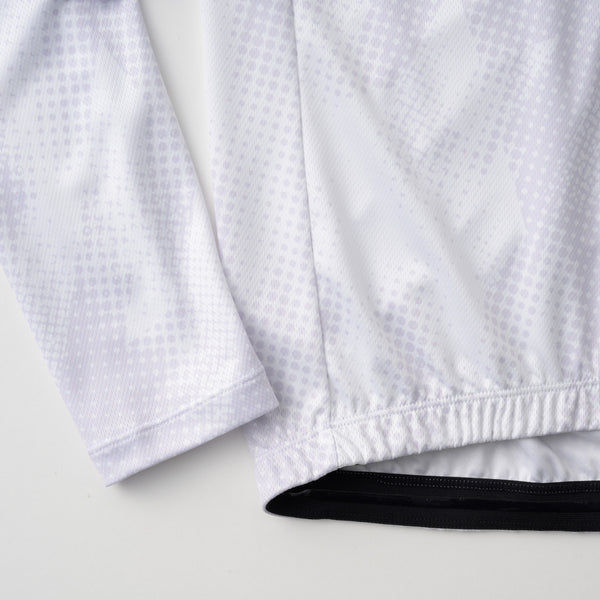 Printed long-sleeved jersey with houndstooth dots