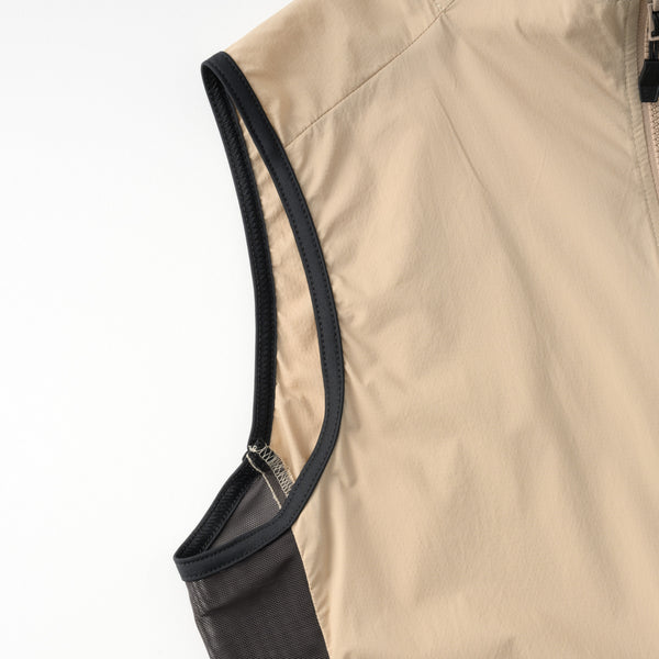 ストレッチウインドベスト　リップストップ　バックポケット付き