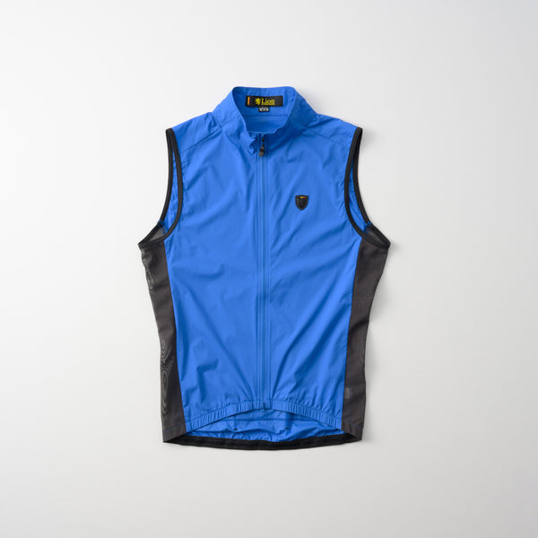 Stretch wind vest in ripstop with back pocket