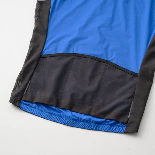 Stretch wind vest in ripstop with back pocket