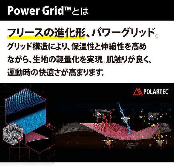 Polartec　アームウォーマ　Power Grid　グレー